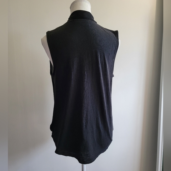 Anthropologie DELETTA Sheer Open Front Sleeveless Top with Built In Camisole - Picture 5 of 8